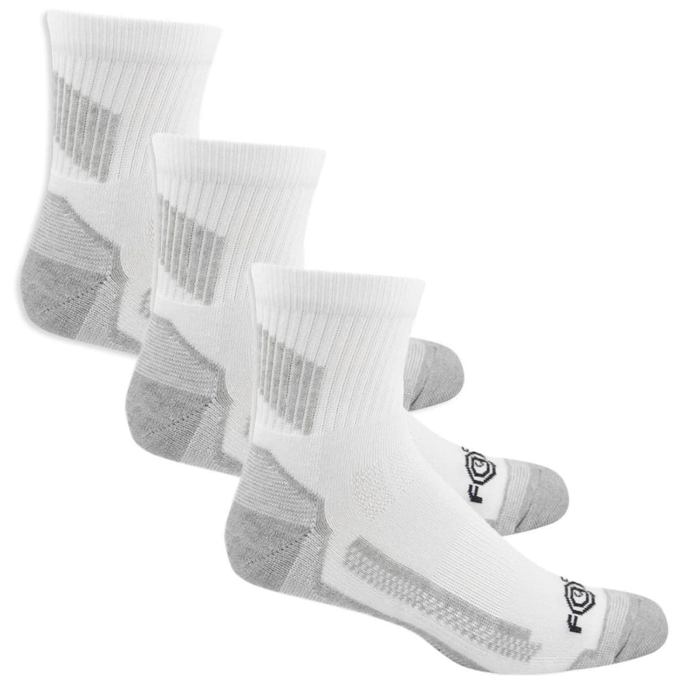 Carhartt Men's Force High Performance Work Quarter Socks, 3 Pack - White, L