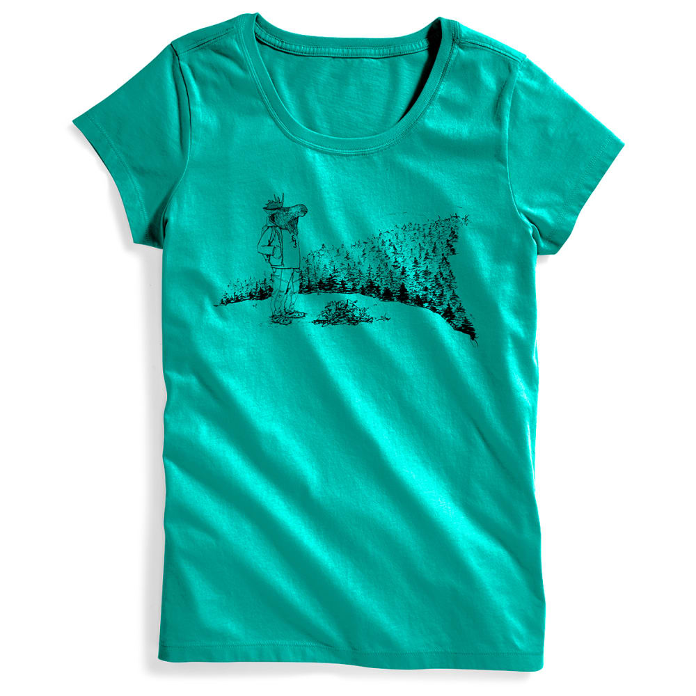 Ems Women's Moose With A View Graphic Tee - Green, S