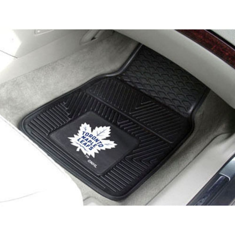 Fan Mats Toronto Maple Leafs 2-Piece Vinyl Car Mat Set, Black