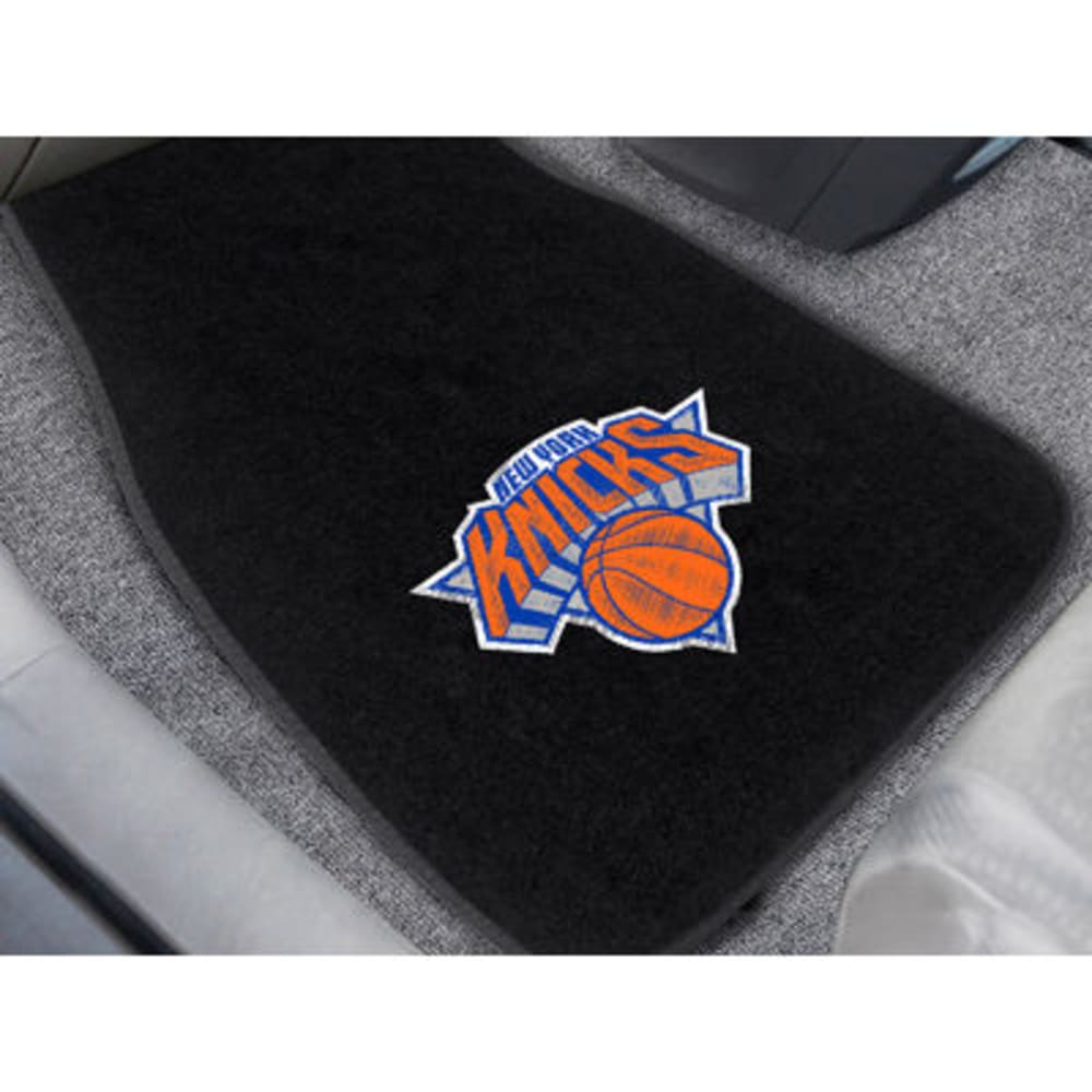 Fan Mats New York Knicks 2-Piece Embroidered Car Mat Set, Black