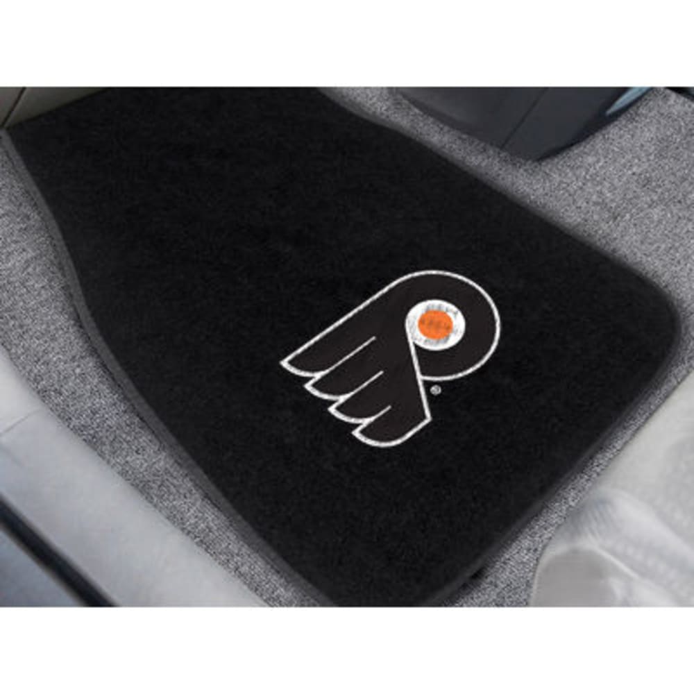 Fan Mats Philadelphia Flyers 2-Piece Embroidered Car Mat Set, Black