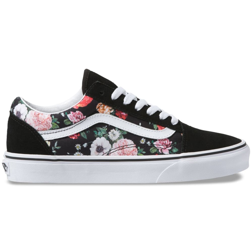 Vans Women's Old Skool Garden Floral Skate Shoe - Black, 7
