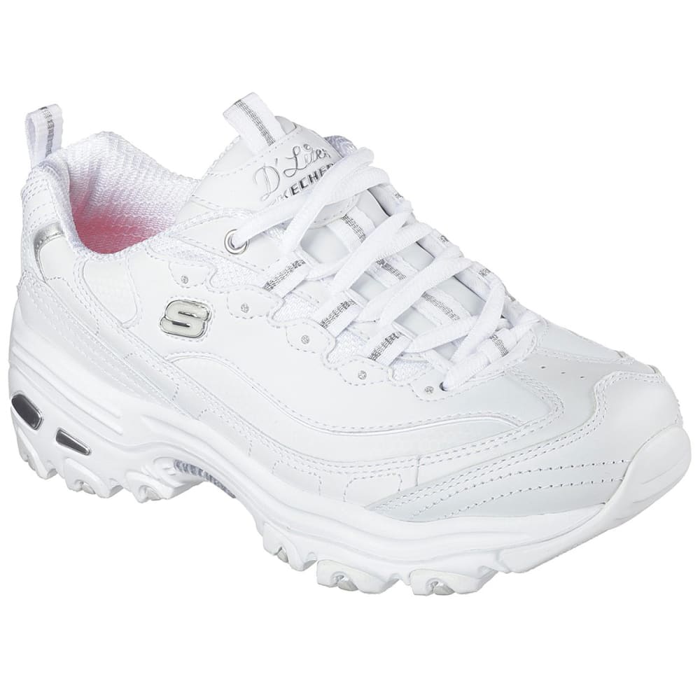 Skechers Women's D'lites - Fresh Start Sneakers - White, 6