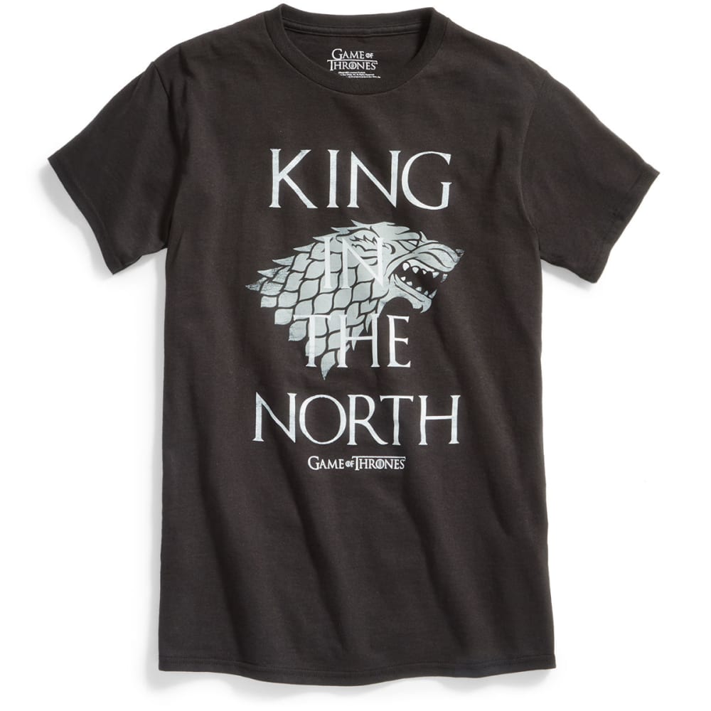 Isaac Morris Guys' Game Of Thrones King In The North Short-Sleeve Graphic Tee - Black, S