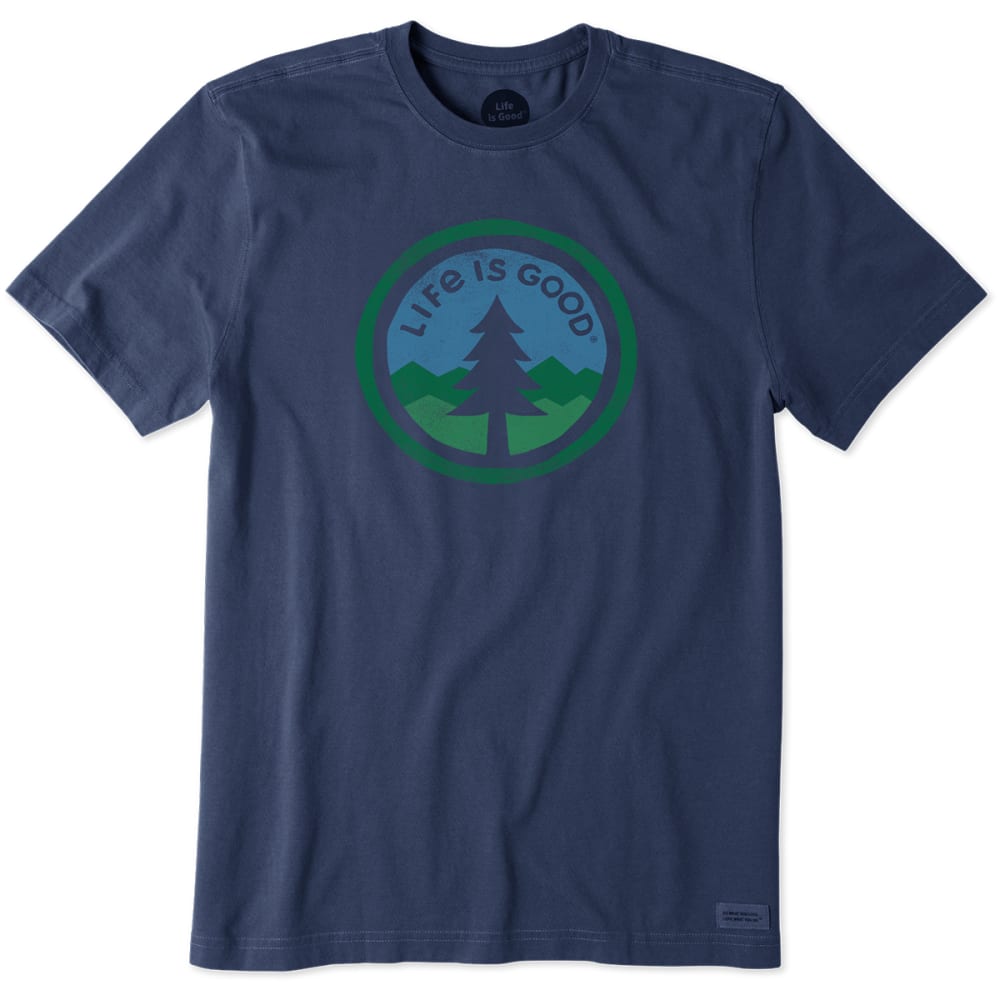 Life Is Good Men's Tree Coin Crusher Tee - Blue, M