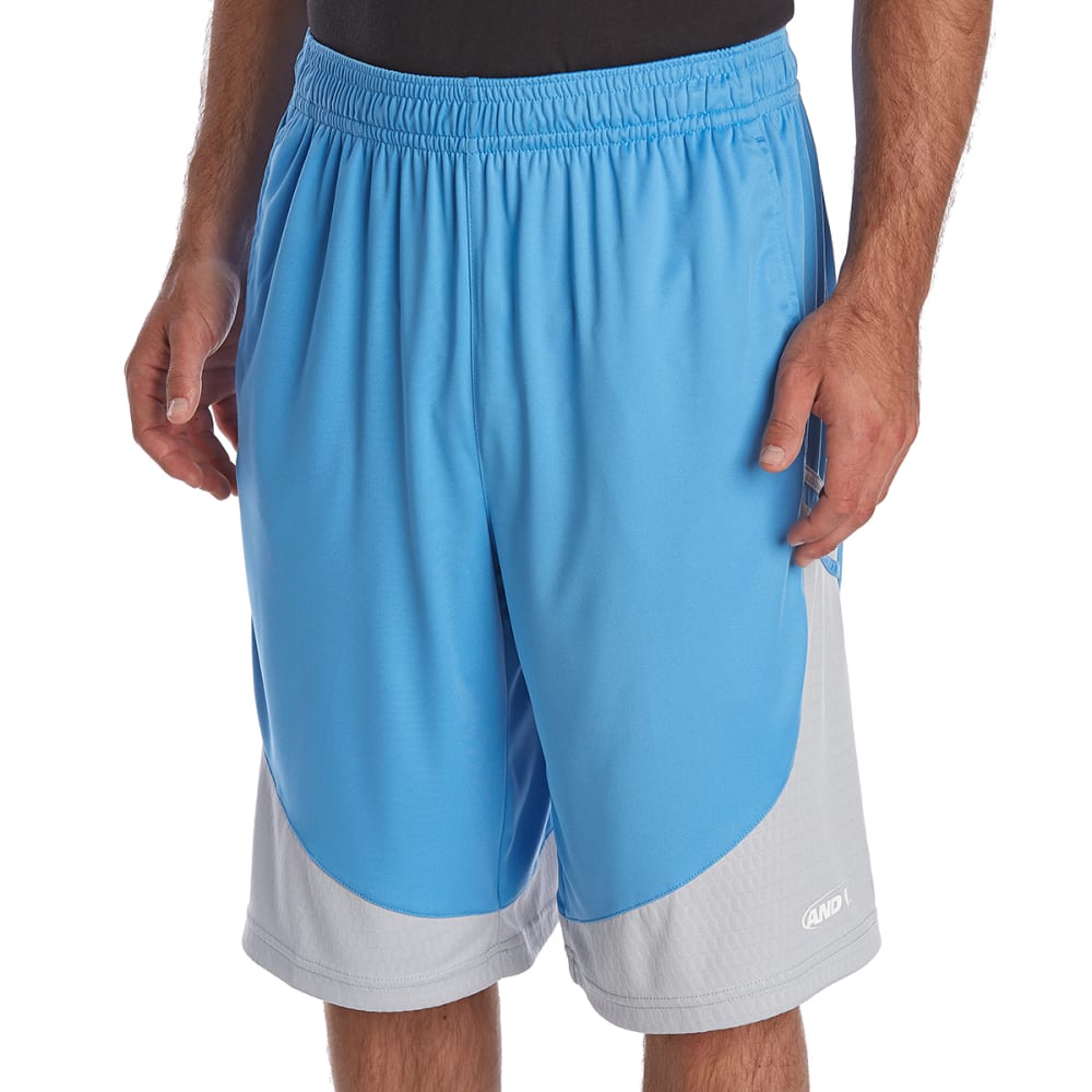 And1 Men's Playoff Bound Basketball Shorts - Blue, L