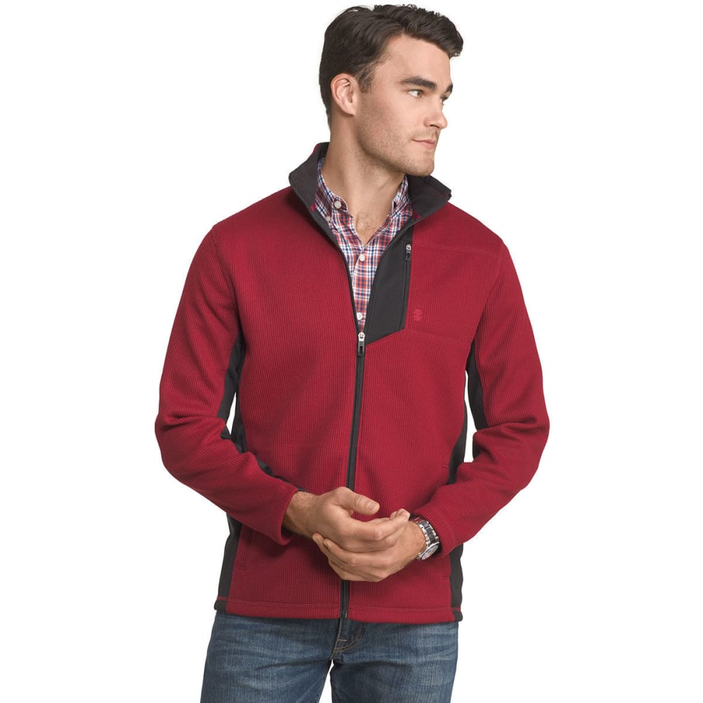 Izod Men's Advantage Regular-Fit Performance Shaker Fleece Jacket - Red, XXL
