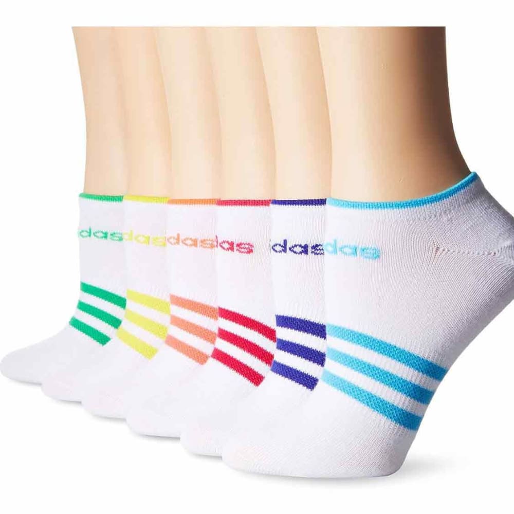 Adidas Women's Superlite No-Show Socks, 6-Pack - Various Patterns, 9-11