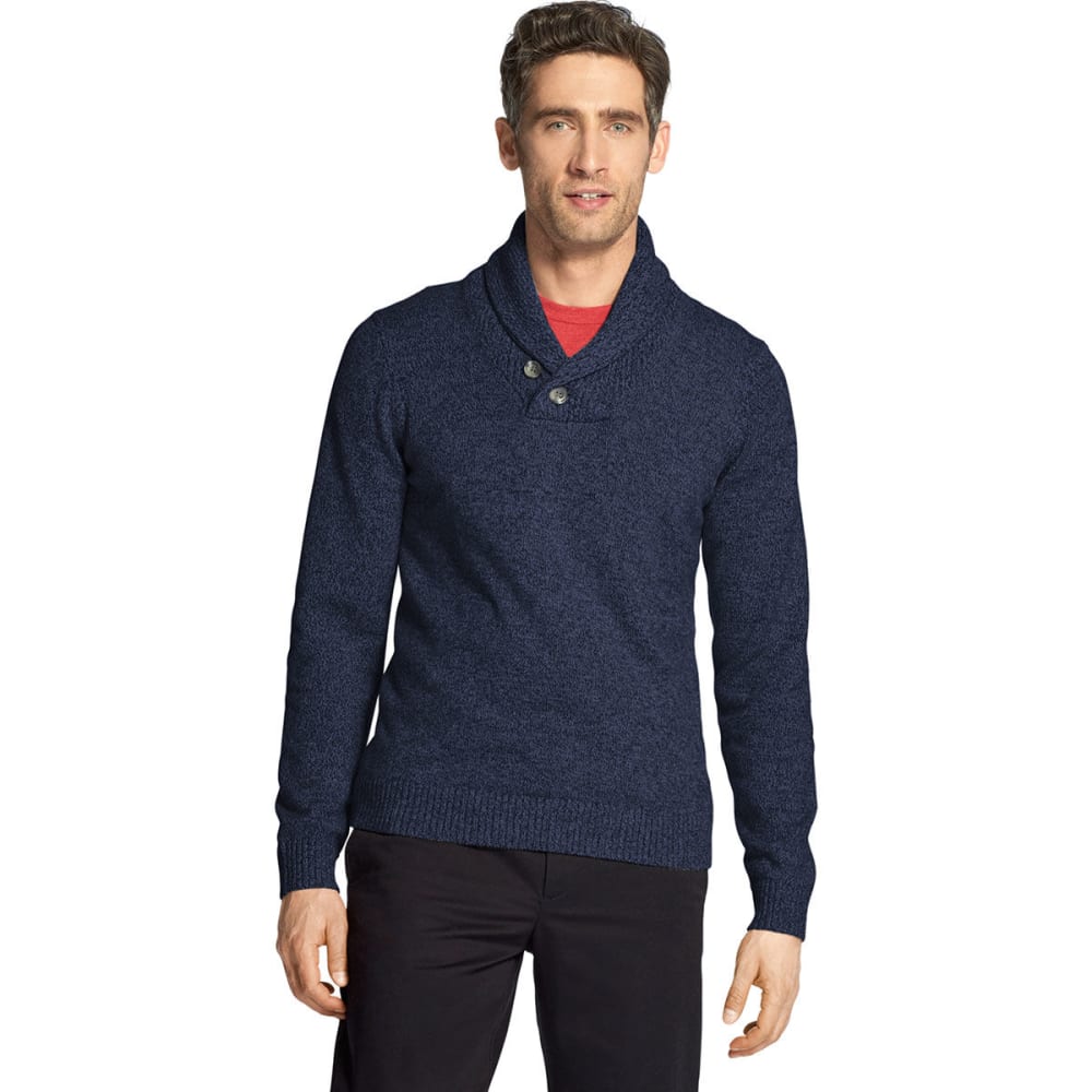 Izod Men's Premium Essentials Shawl Collar Sweater - Blue, M