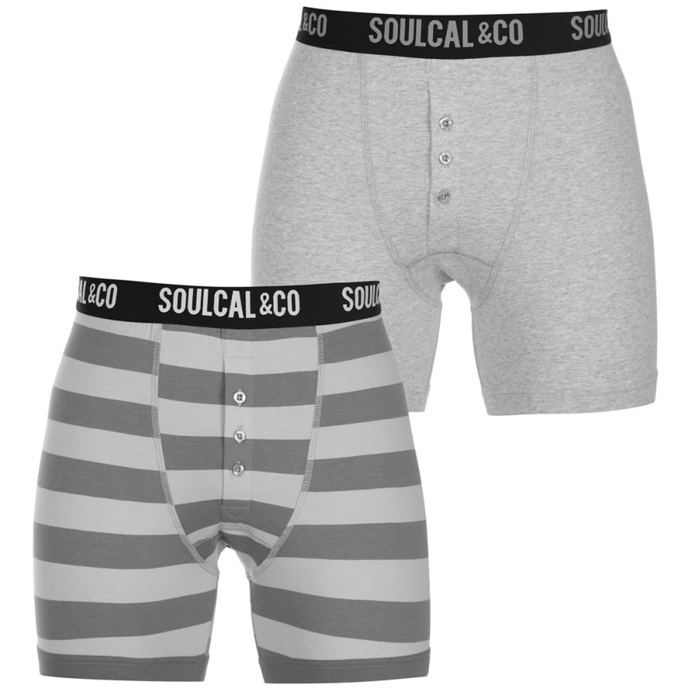 Soulcal Men's Boxers, 2-Pack - Black, XXL