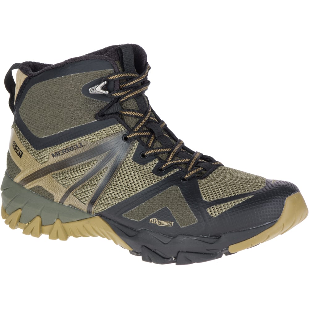 Merrell Men's Mqm Flex Mid Waterproof Hiking Boots - Green, 8