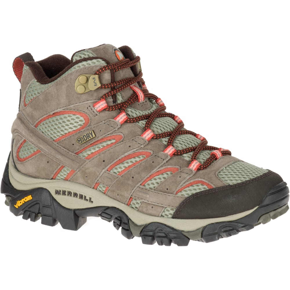Merrell Women's Moab 2 Mid Waterproof Hiking Boots, Bungee Cord - Brown, 7