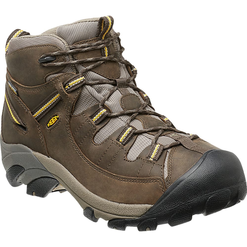Keen Men's Targhee Ii Mid Wp Hiking Boots, Black Olive/yellow