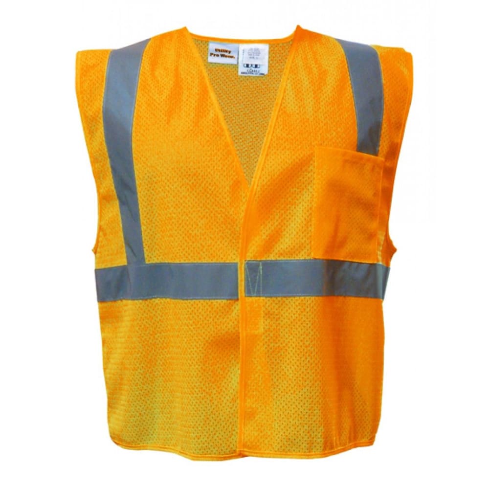 Utility Pro Wear Men's High Visibility Tear Away Vest - Orange, M
