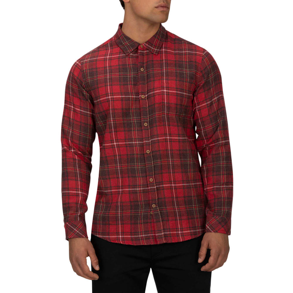 Hurley Men's Vedder Washed Long-Sleeve Shirt - Red, M