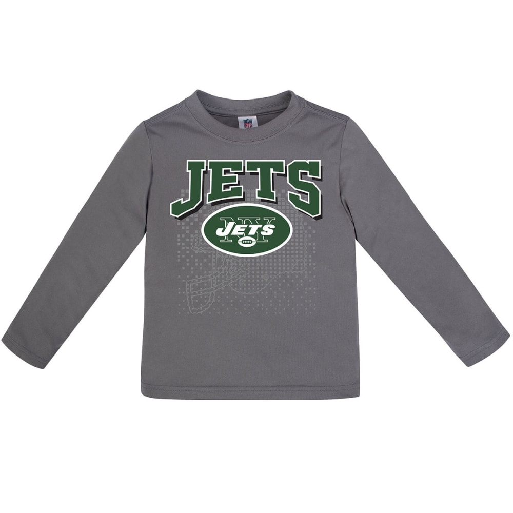 New York Jets Toddler Boys' Poly Long-Sleeve Tee - Black, 2T