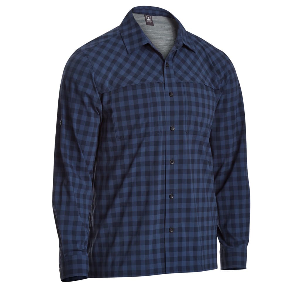 Ems Men's Journey Plaid Long-Sleeve Shirt - Blue, S