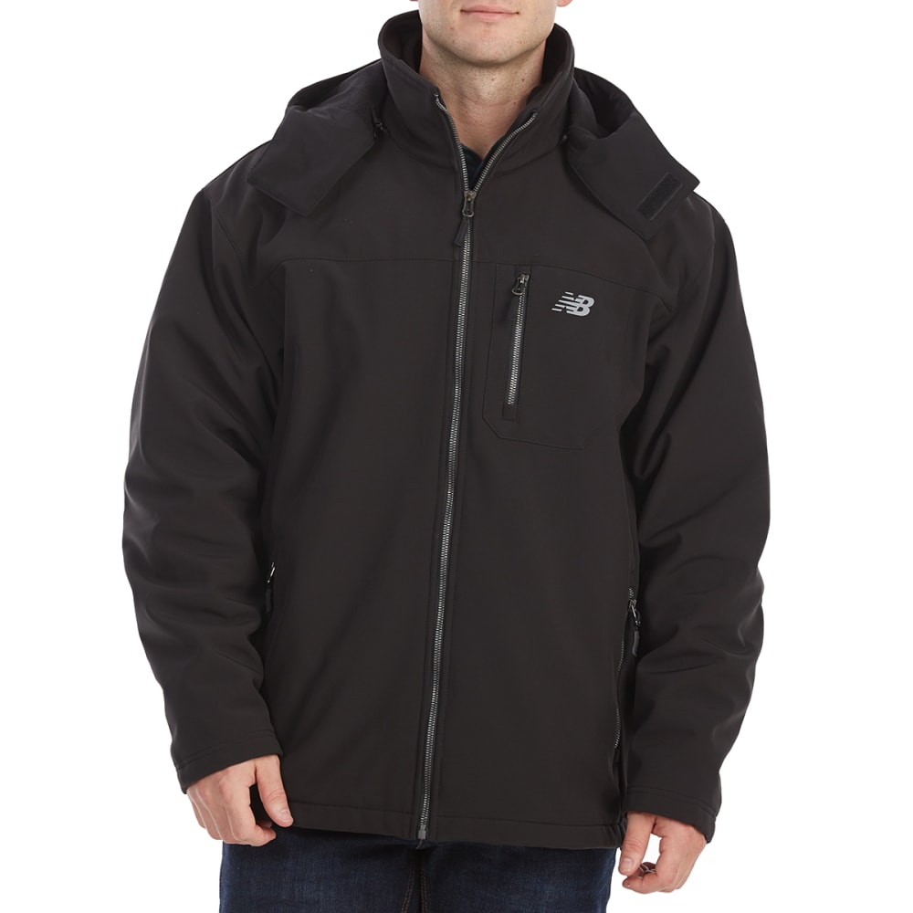 New Balance Men's Soft Shell Systems Jacket With Zip-Out Puffer - Black, M