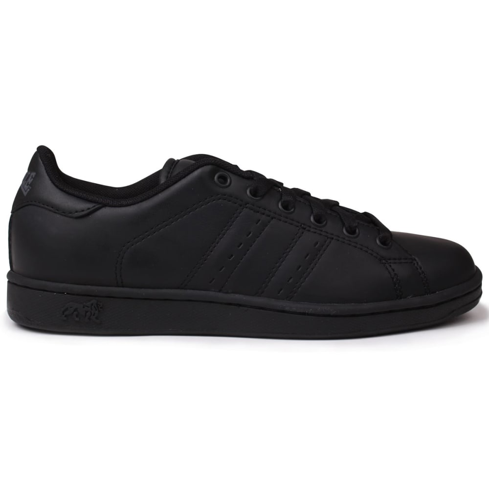 Lonsdale Boys' Leyton Leather Sneakers - Black, 4