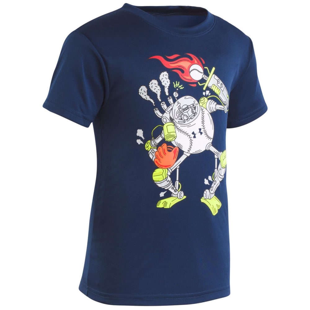 Under Armour Boys' Baseball Robot T-Shirt - Blue, 5