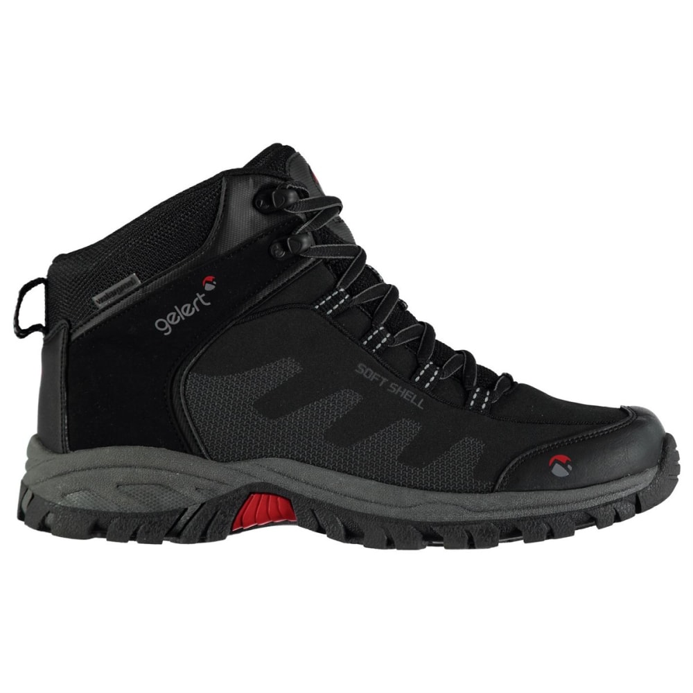 Gelert Men's Softshell Mid Waterproof Hiking Shoes - Black, 10