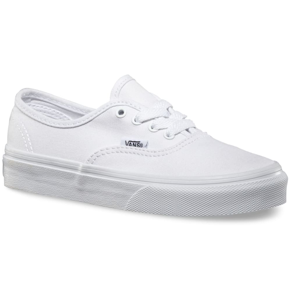 Vans Kids' Authentic Skate Shoes - White, 12