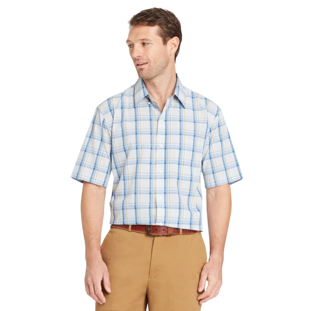 Arrow Men's Coastal Cove Woven Short-Sleeve Shirt - Blue, XL