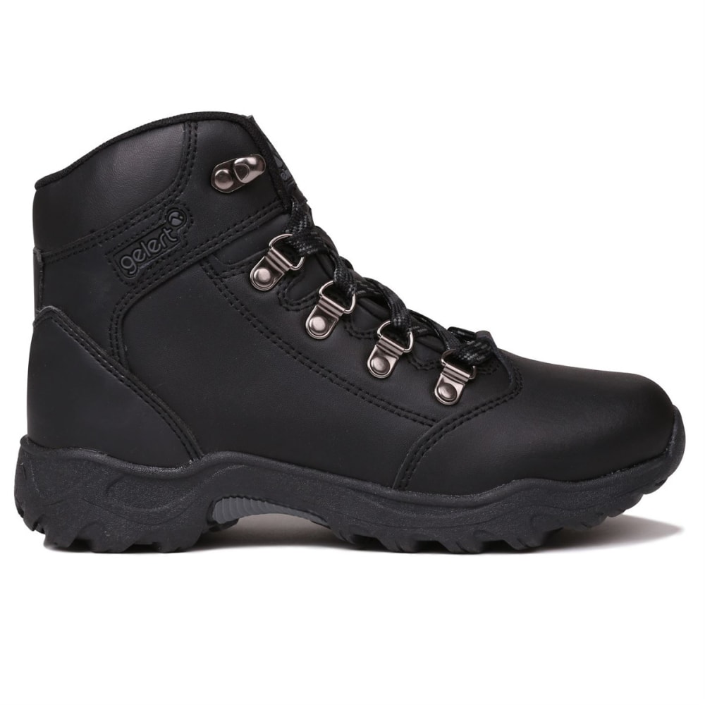 Gelert Kids' Leather Mid Hiking Boots - Black, 1