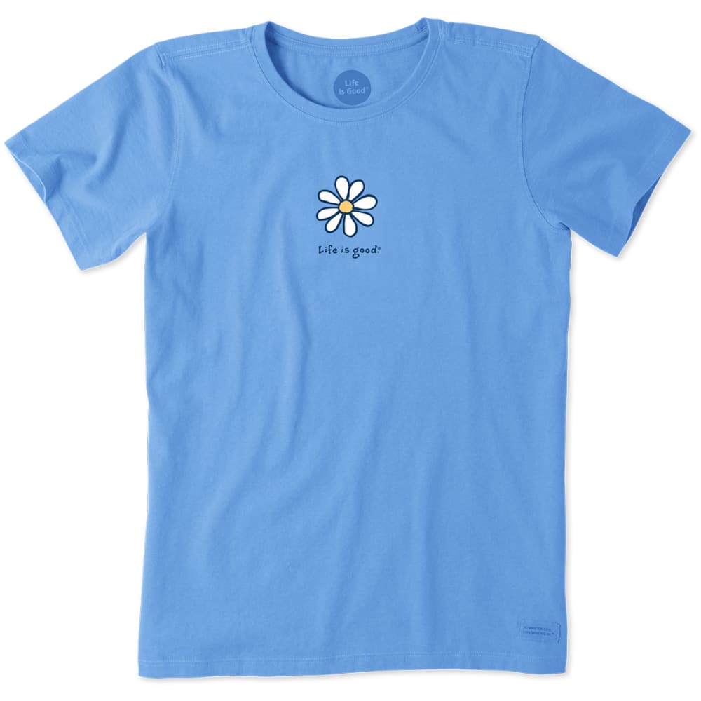 Life Is Good Women's Daisy Vintage Crusher Tee - Blue, S