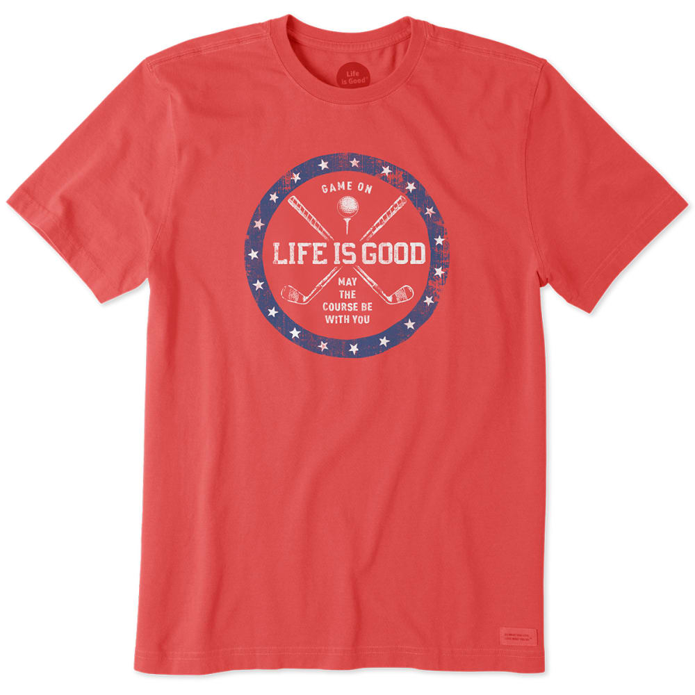 Life Is Good Men's Golf Course Crusher Short-Sleeve Tee - Red, M