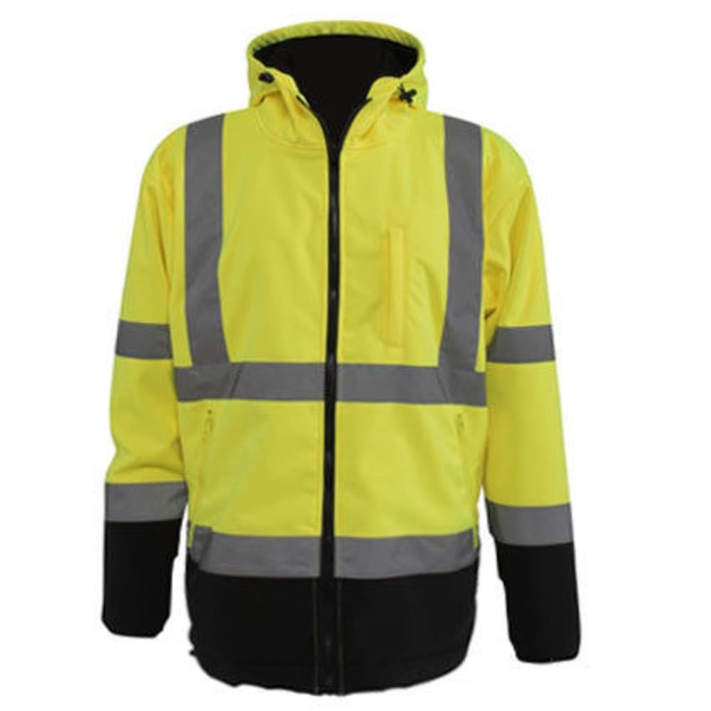 Utility Pro Wear Men's Polar Fleece-Lined Soft Shell Jacket - Yellow, M