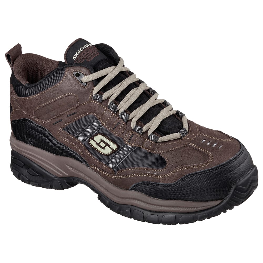 Skechers Men's Work Relaxed Fit: Soft Stride - Canopy Composite Toe Shoes - Brown, 8