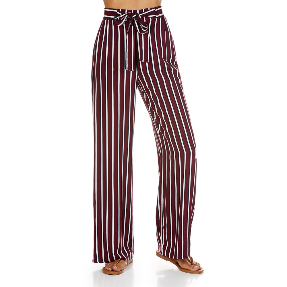 Ambiance Juniors' Rayon Challis Pant - Red, S