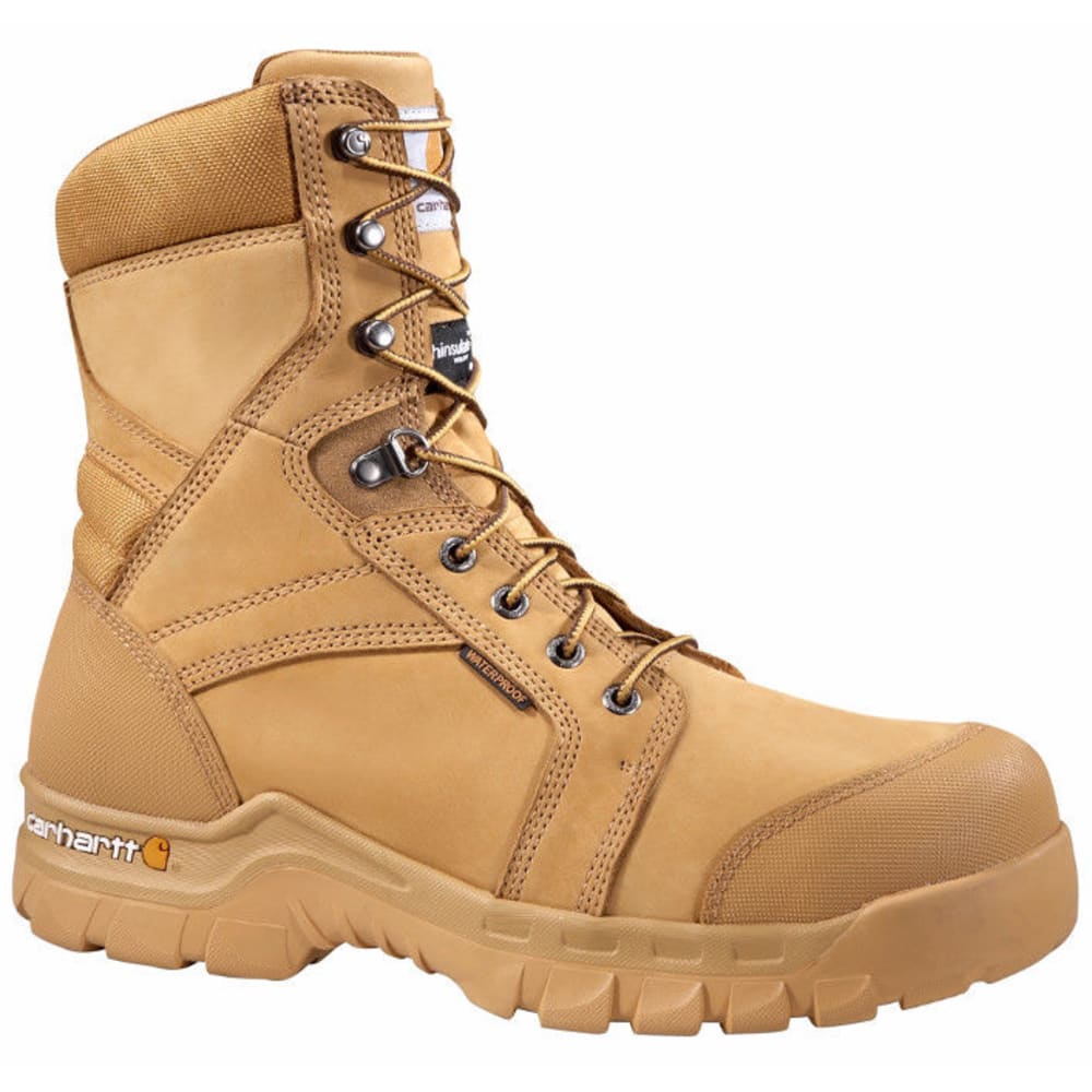 Carhartt Men's 8-Inch Rugged Flex Insulated Work Boots - Brown, 8.5