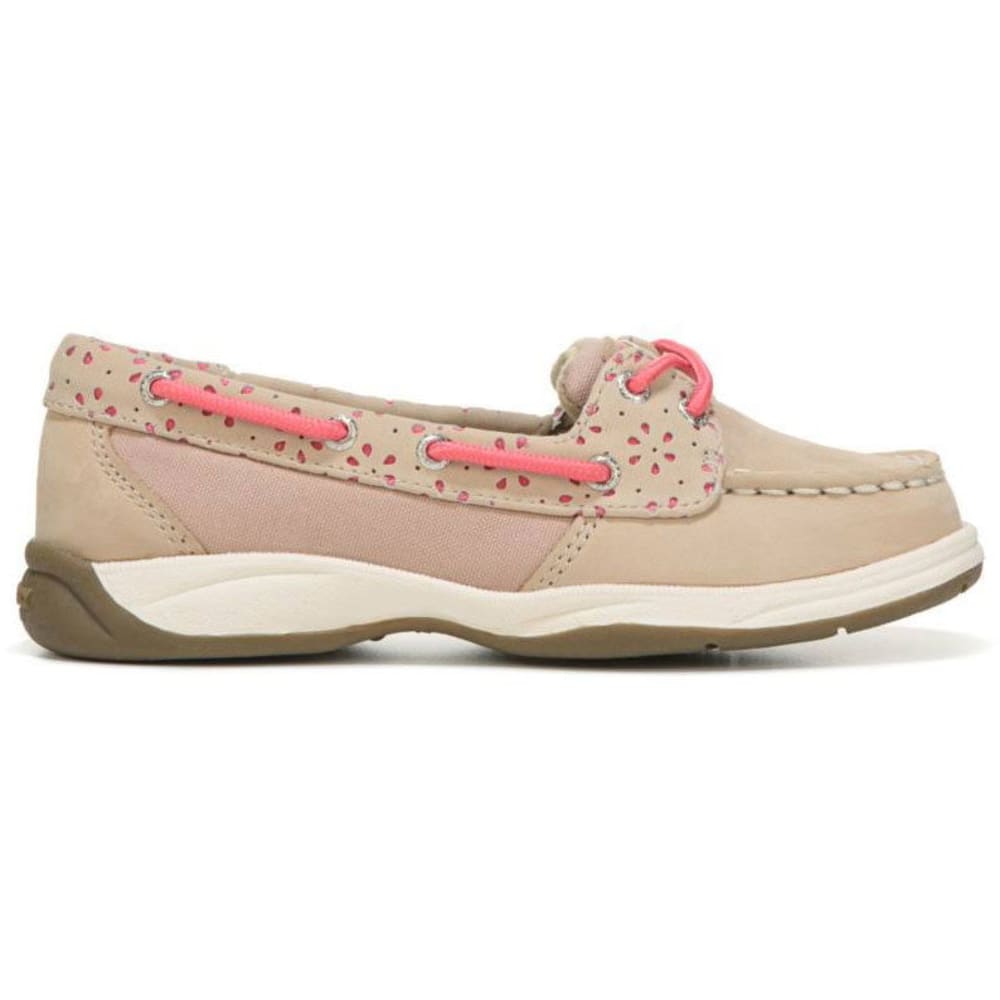 Sperry Girls' Laguna Cutout Boat Shoes, Oat/coral - Brown, 1
