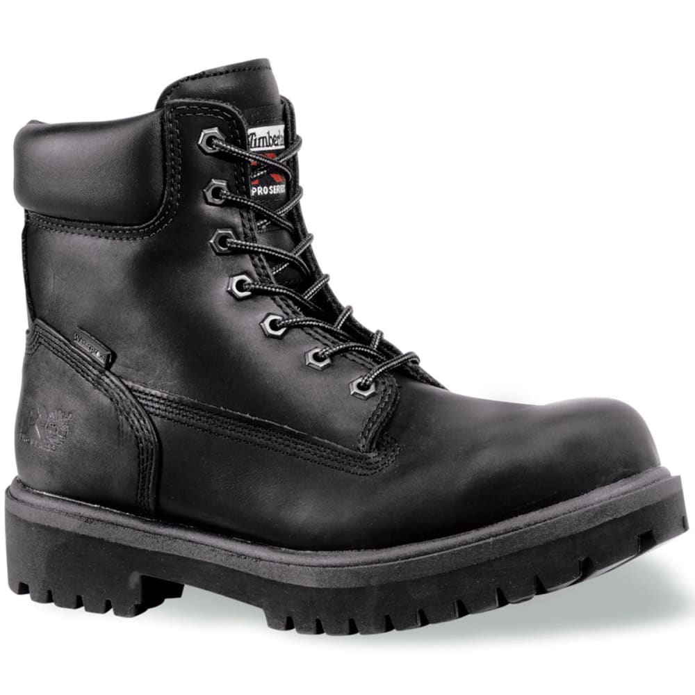 Timberland Pro Men's Soft Toe Waterproof Work Boots, Smooth Black, Wide