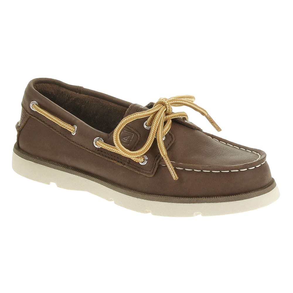 Sperry Boy's Leeward Boat Shoes - Brown, 1
