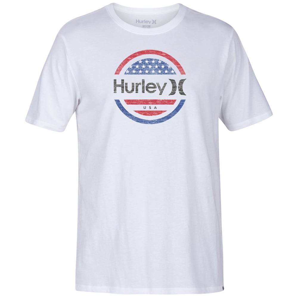 Hurley Men's Premium One And Only Circle Graphic Tee - White, S