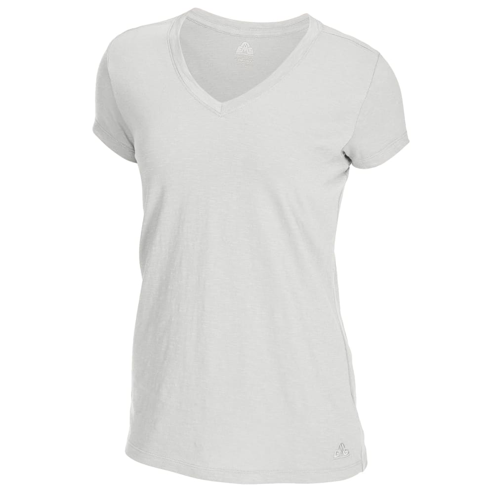 Ems Women's Organic Slub V-Neck Short-Sleeve Tee - White, XS