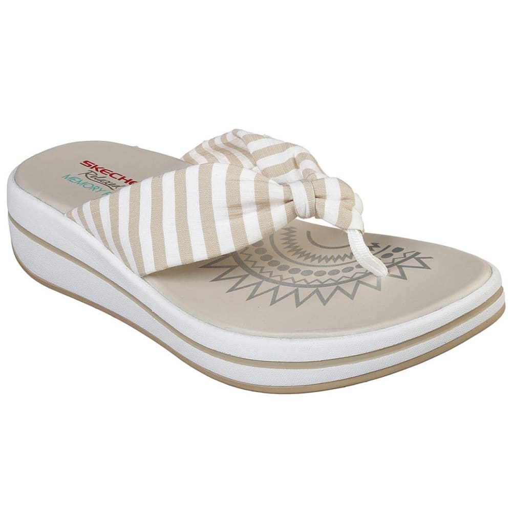 Skechers Women's Upgrades Thong Sandal - White, 6